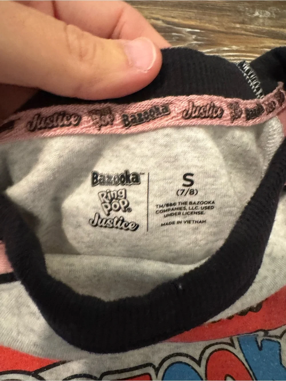 Justice Pink Raglan Bazooka Tee with Black Sport Shorts